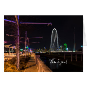 Carte de remerciements Dallas Evening Walk
