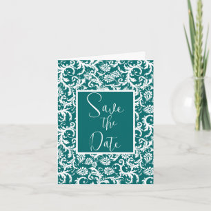 Carte De Remerciements Damask Vintage Floral N'importe quelle couleur