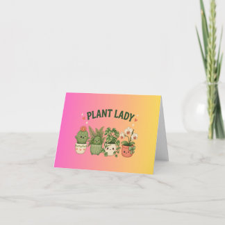 Carte De Remerciements Dame des plantes