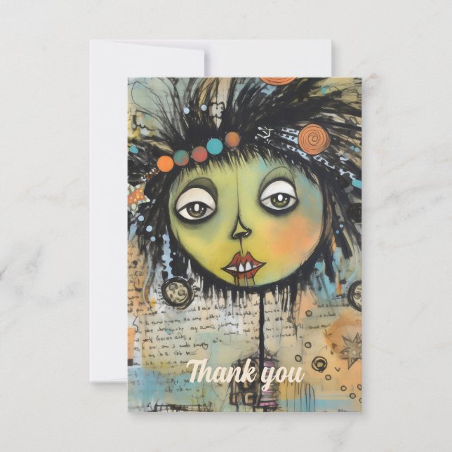Carte De Remerciements Dames Artistiques 7 (Devant)