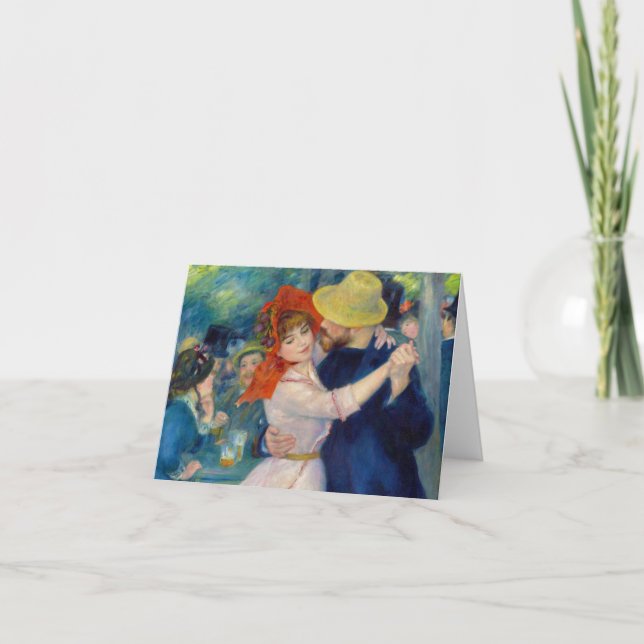 Carte De Remerciements Dance at Bougival, 1883 by Pierre-Auguste Renoir (Devant)