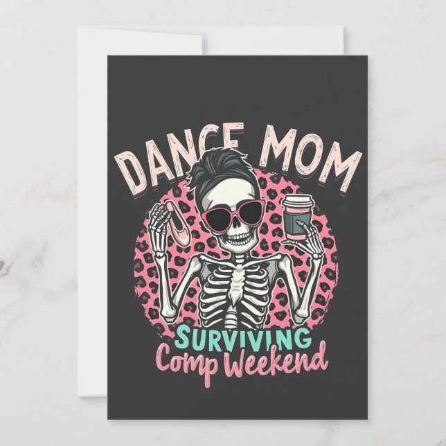 Carte De Remerciements Dance Maman Survie Comp Week-end (Devant)