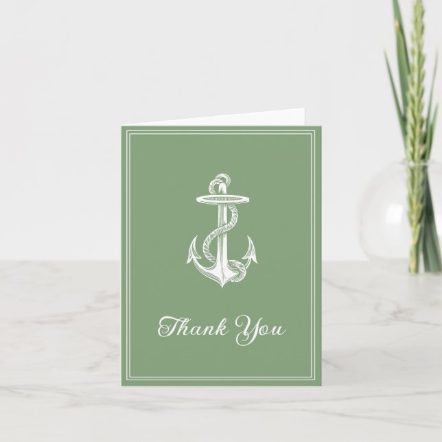 Carte de remerciements d'Ancres nautiques Moss Gre (Devant)