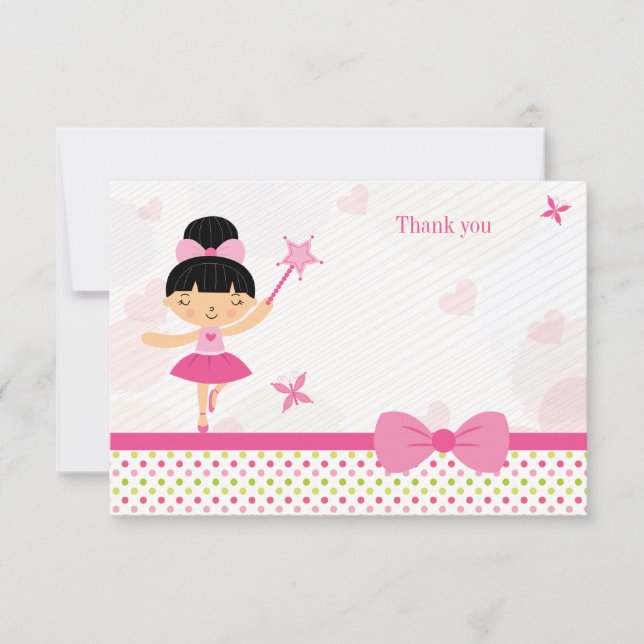 Carte de remerciements d'anniversaire de la fille  (Devant)
