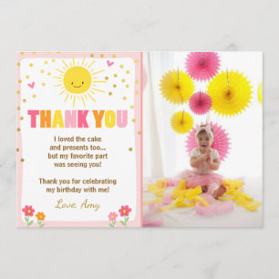 Carte de remerciements d'anniversaire de limonade