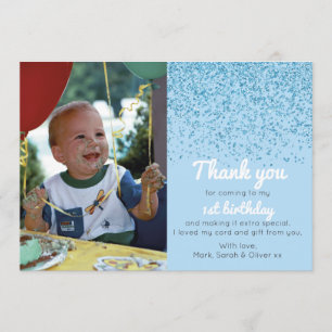 Carte de remerciements d'anniversaire de parties