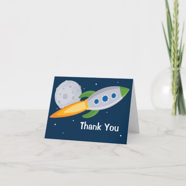 Carte de remerciements d'anniversaire de Rockship (Devant)
