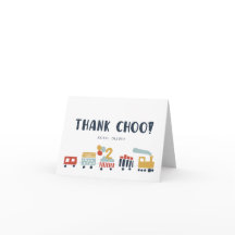 Carte de remerciements d'anniversaire du train ・ Â