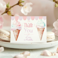 Carte de remerciements d'anniversaire pastel crème