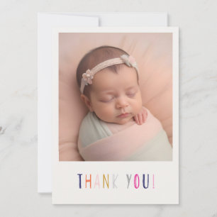 Carte de remerciements d'anniversaire pour bébé po