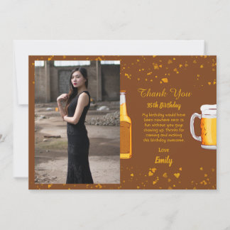 Carte de remerciements d'anniversaire surprise de