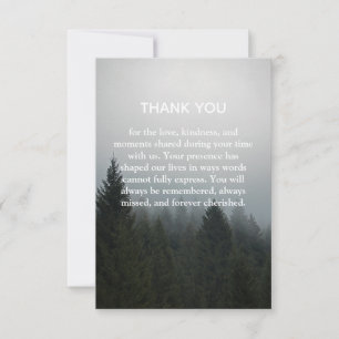 Carte De Remerciements Dans le calme de la nature