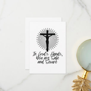 Carte De Remerciements Dans les mains de Dieu