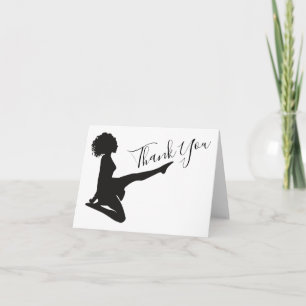 Carte De Remerciements Danseur irlandais Soft Shoe Dancing Black White Da