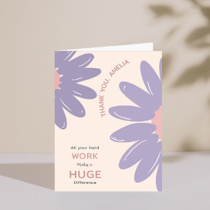 Carte de remerciements d'appréciation du personnel