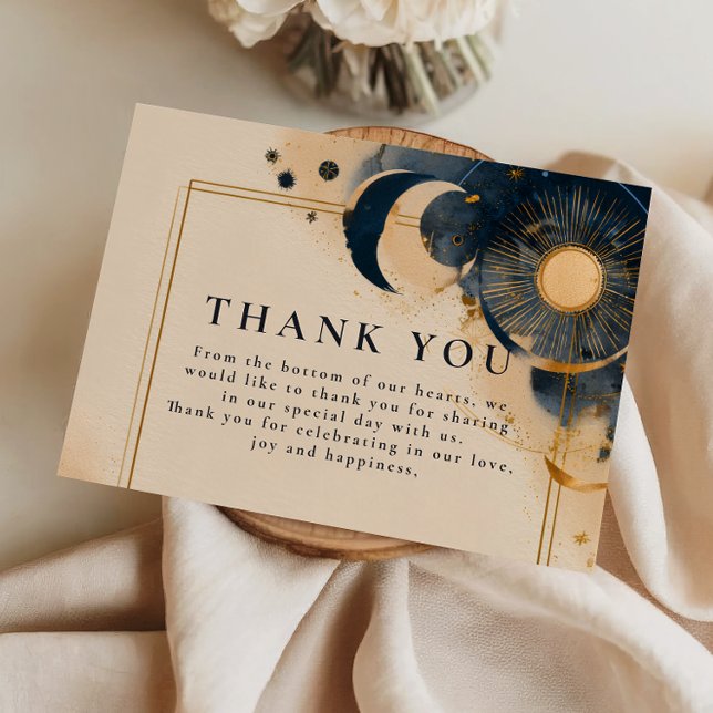 Carte De Remerciements Dark Astrology Wedding (Créateur téléchargé)