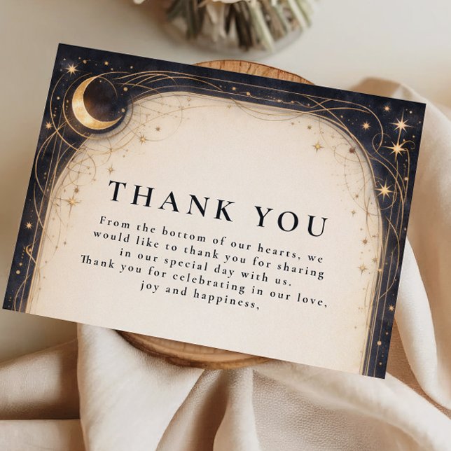Carte De Remerciements Dark Celestial Wedding (Créateur téléchargé)