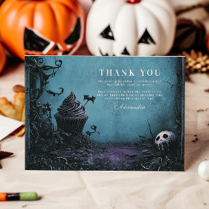 Carte De Remerciements Darkly Elegant Éffrayant UN Anniversaire