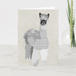 Carte de remerciements d'art Alpaca