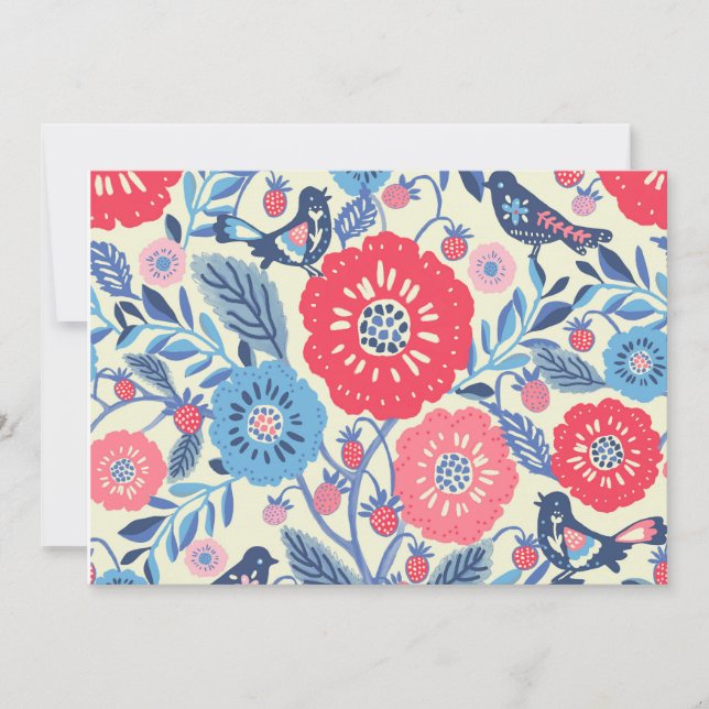 Carte de remerciements d'art populaire (Devant)