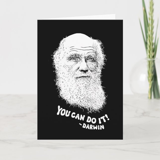 Carte De Remerciements Darwin - Vous Pouvez Le Faire (Devant)
