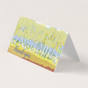 Carte de remerciements d'Aspens dorés