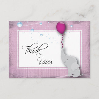 Carte de remerciements de baby shower - ballon
