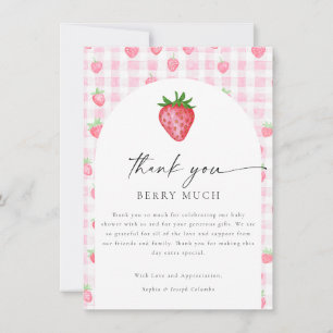 Carte de remerciements de Baby shower Berry Sweet