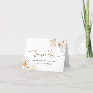 Carte de remerciements de Baby shower Boho citroui