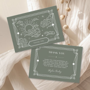 Carte de remerciements de Baby shower Celestial Ta
