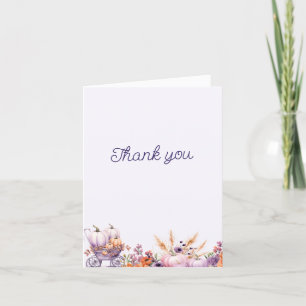 Carte de remerciements de Baby shower Citrouille P