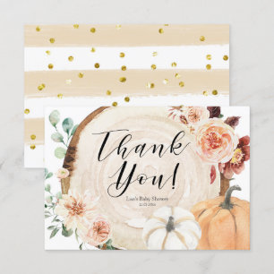 Carte de remerciements de Baby shower Citrouille r