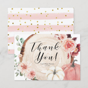 Carte de remerciements de Baby shower Citrouille r