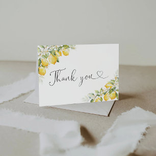 Carte de remerciements de Baby shower Citrus citro