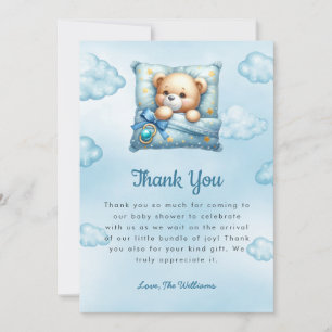 Carte de remerciements de Baby shower Coussin