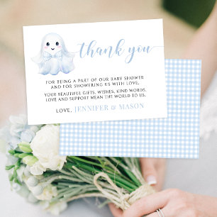 Carte de remerciements de Baby shower Cute Blue Li