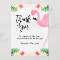 Carte de remerciements de baby shower de