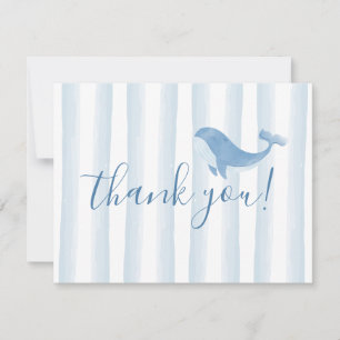 Carte de remerciements de Baby shower de baleine b