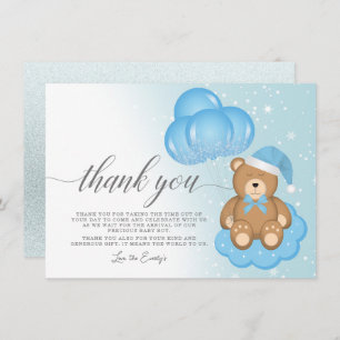 Carte de remerciements de Baby shower de ballons p