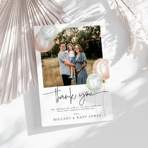Carte de remerciements de Baby shower de ballons r