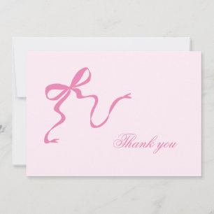 Carte de remerciements de Baby shower de Bow rose