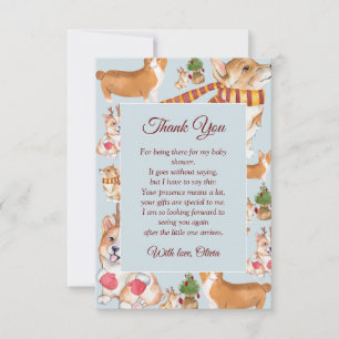 Carte de remerciements de Baby shower de Chien de