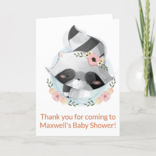 Carte de remerciements de Baby shower de couleuvre