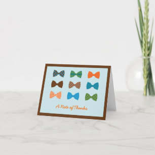 Carte de remerciements de baby shower de cravate