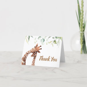Carte de remerciements de Baby shower de Giraffe v