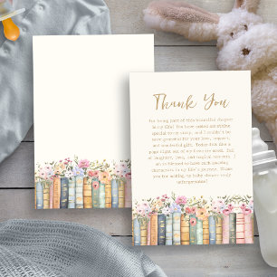 Carte de remerciements de Baby shower de livre