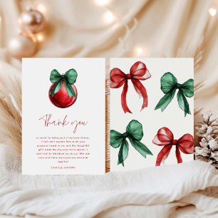Carte de remerciements de Baby shower de Noël mode