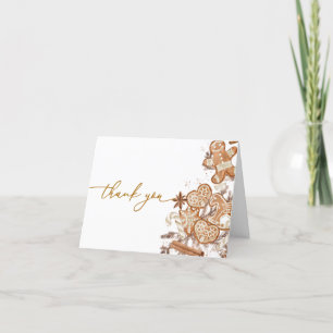 Carte de remerciements de Baby shower de pain d'ép