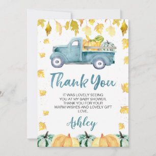 Carte de remerciements de Baby shower de petit cam