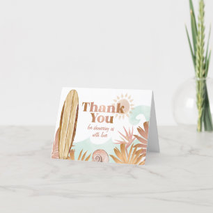 Carte de remerciements de Baby shower de plage en